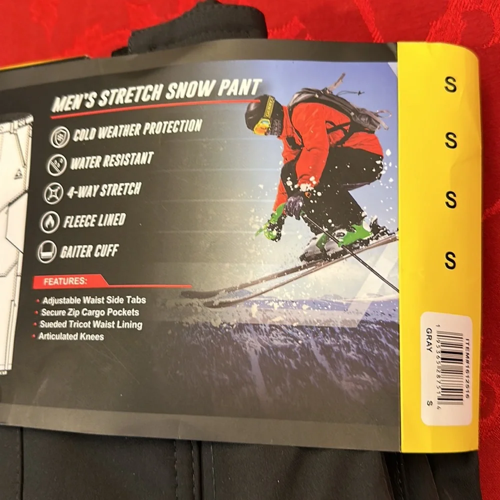 Gerry Men's stretch Snow Pant fleece lined water resistant dark grey NWT - Picture 6 of 6